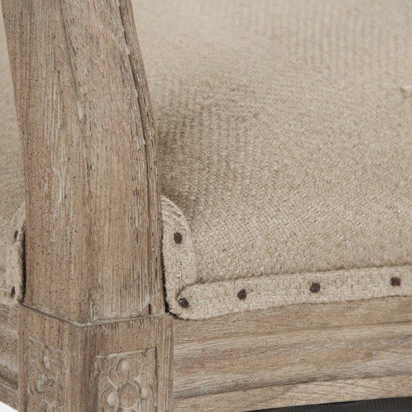 Medallion Arm Chair, Hemp Linen - The French Table within Medallion Settee, Hemp Linen