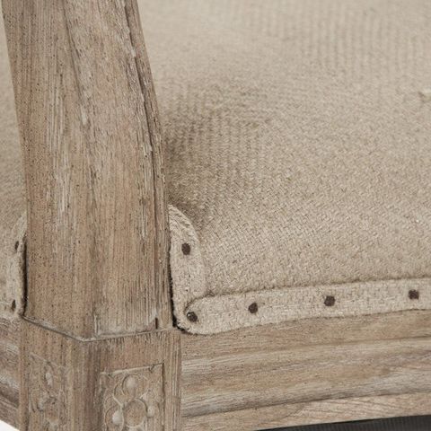 Medallion Arm Chair, Hemp Linen - The French Table within Medallion Settee, Hemp Linen