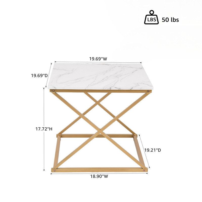 Mercer41 Nesting Coffee Table Set Of 3, Faux Marble Top With Golden Frame &amp; Reviews | Wayfair throughout The Black Finish of the Silas Nesting Tables Understanding Its Timeless Appeal