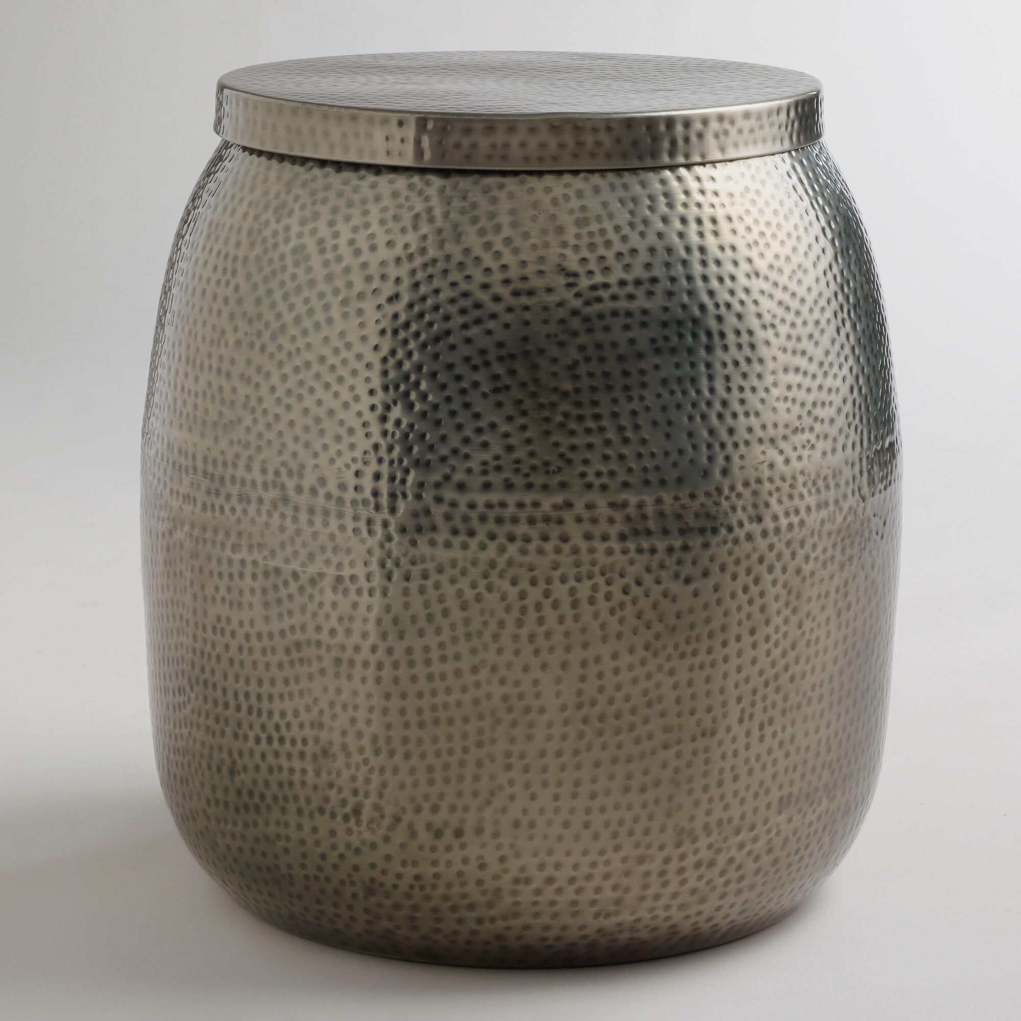 Metal Drum Tables - Foter with Home Square 2-Piece Set With Drum Table And Drum Side Table In In Silver