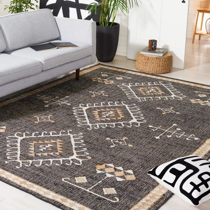 Mickie Southwestern Handmade Flatweave Jute Black/Ivory Area Rug | Area ... for Flatweave Cotton Area Rug Black And Ivory Trellis Design Handmade