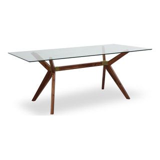 Mid-Century Modern Glass Dining Table - Midcentury - Dining Tables - By ... for Mid-Century Modern Glass Dining Tables Walnut Variations and Design Inspiration