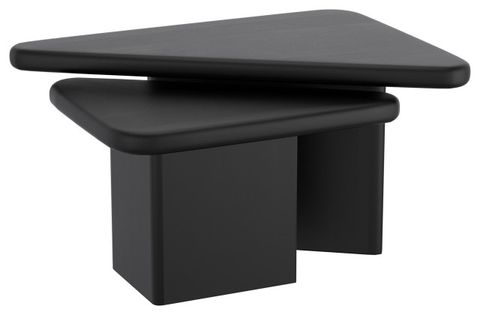 Mid-Century Modern Solid Wood 2-Piece Coffee Table Set - Transitional ... in Rediscovering the Charm of Mid-Century Modern Coffee Tables