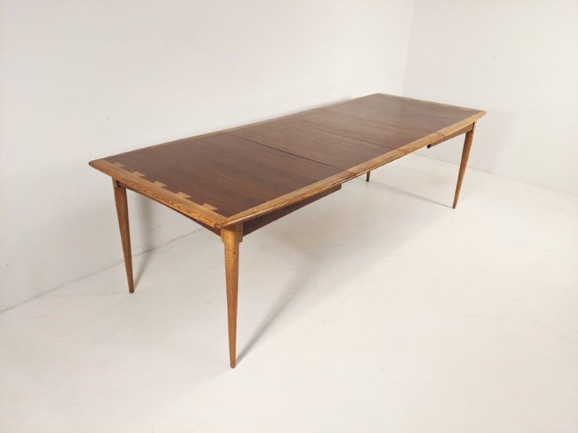 Mid Century Modern Walnut Dining Table, Acclaim Collection By Lane - Epoch in Mid Century Rectangular Dining Table Walnut