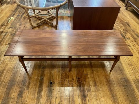 Mid Century Rectangle Walnut Coffee Table | Circa throughout Modern interpretations of classic mid century rectangular walnut dining table designs