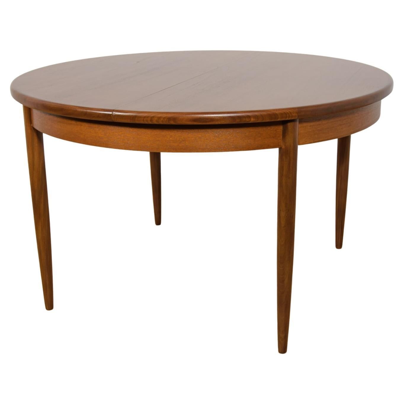 Mid-Century Round Teak Fresco Dining Table From G-Plan, United Kingdom ... for Mid Century Dining Table With Round Edges