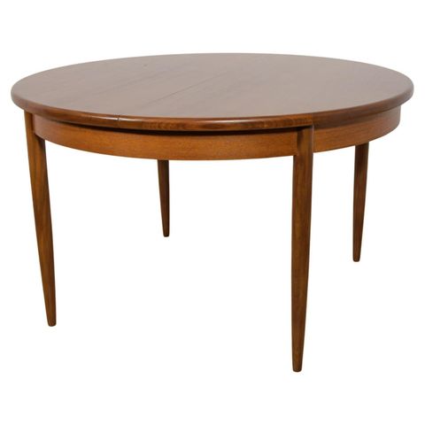 Mid-Century Round Teak Fresco Dining Table From G-Plan, United Kingdom ... for Mid Century Dining Table With Round Edges