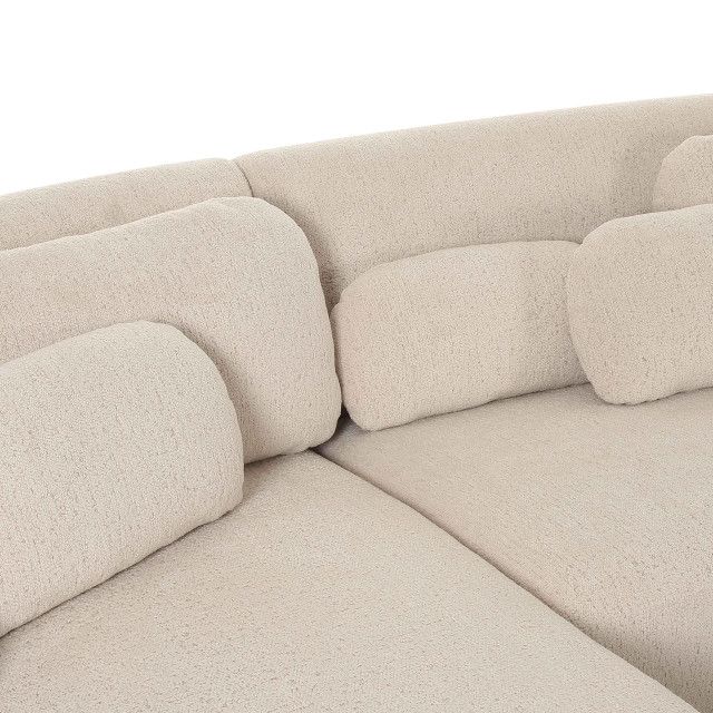 Misty Cream Boucle Sectional Laf Cream - Transitional - Sectional Sofas ... in Misty Cream Boucle Sectional Raf Cream