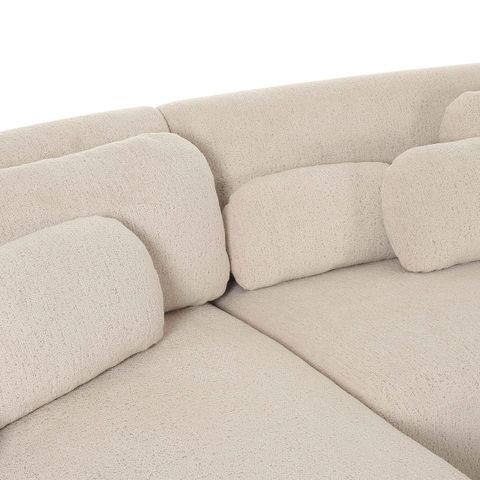 Misty Cream Boucle Sectional Laf Cream - Transitional - Sectional Sofas ... in Misty Cream Boucle Sectional Raf Cream