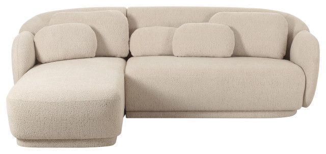 Misty Cream Boucle Sectional Laf Cream - Transitional - Sectional Sofas ... regarding Misty Cream Boucle Sectional Raf Cream