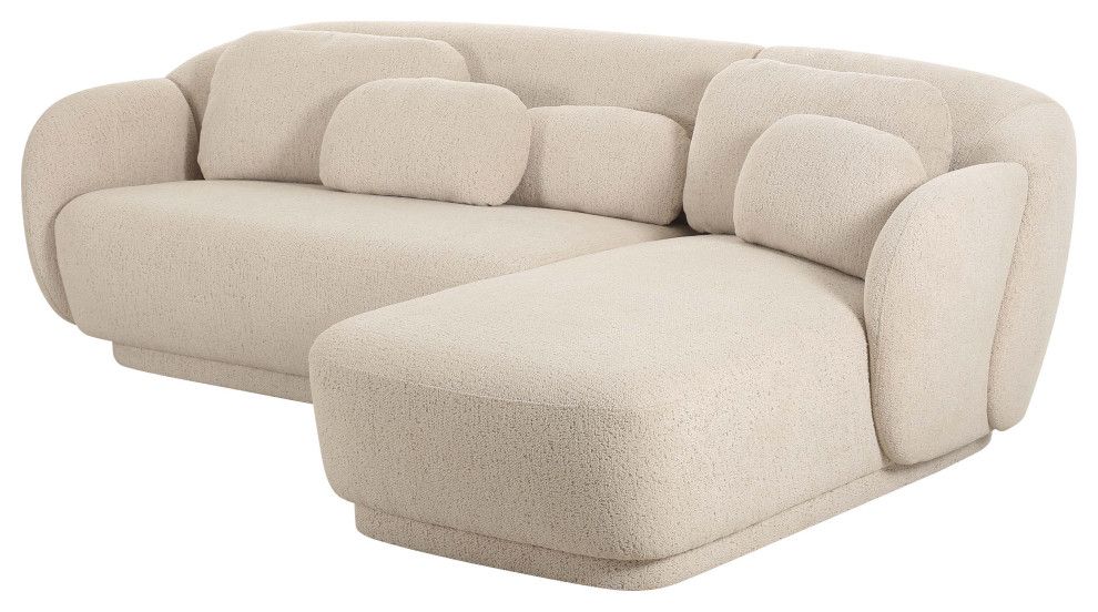 Exploring the Comfort and Style of the Misty Cream Boucle Sectional RAF Cream