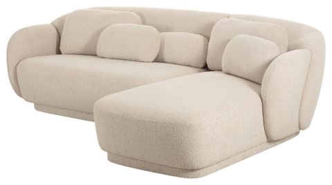 Exploring the Comfort and Style of the Misty Cream Boucle Sectional RAF Cream