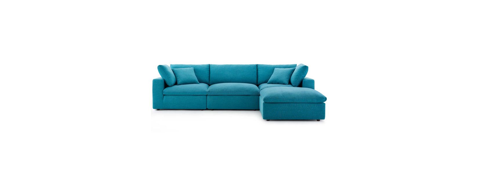 Modern Contemporary Urban Living Sectional Sofa Set, Fabric ... in Elevate Your Living Room Aqua Blue Sofas Explained