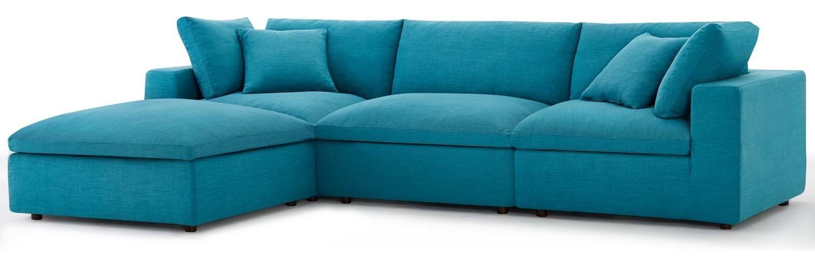 Modern Contemporary Urban Living Sectional Sofa Set, Fabric ... regarding Modern Contemporary Urban Living Living Room Lounge Sofa, Aqua Blue
