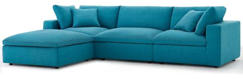 Modern Contemporary Urban Living Sectional Sofa Set, Fabric ... regarding Modern Contemporary Urban Living Living Room Lounge Sofa, Aqua Blue