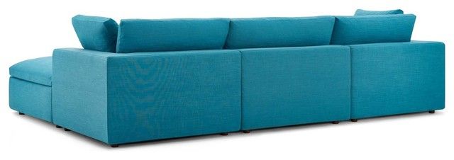 Modern Contemporary Urban Living Sectional Sofa Set, Fabric ... with regard to Modern Contemporary Urban Living Living Room Lounge Sofa, Aqua Blue