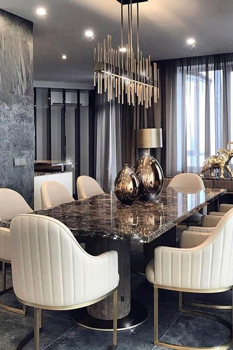 Modern Dining Room Sets For Your Big Family | Luxury Home Decor, Luxury ... inside Luxury Dining Table For Large Families
