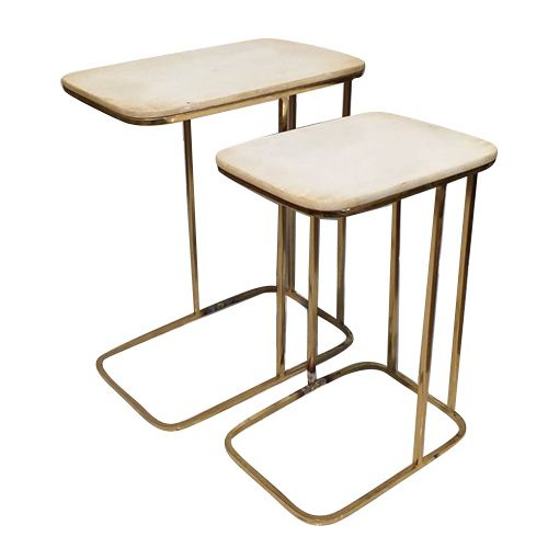 Modern Gold Side Nesting Table - Color: Brown At Best Price In Jodhpur ... regarding Elevate Your Living Space with White and Gold Nesting Tables