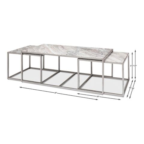 Modern Marble 3 Piece Coffee Table For Sale At 1Stdibs | 3 Piece Coffee ... intended for How a White Marble and Matte Gold Coffee Table Can Transform Your Living Space