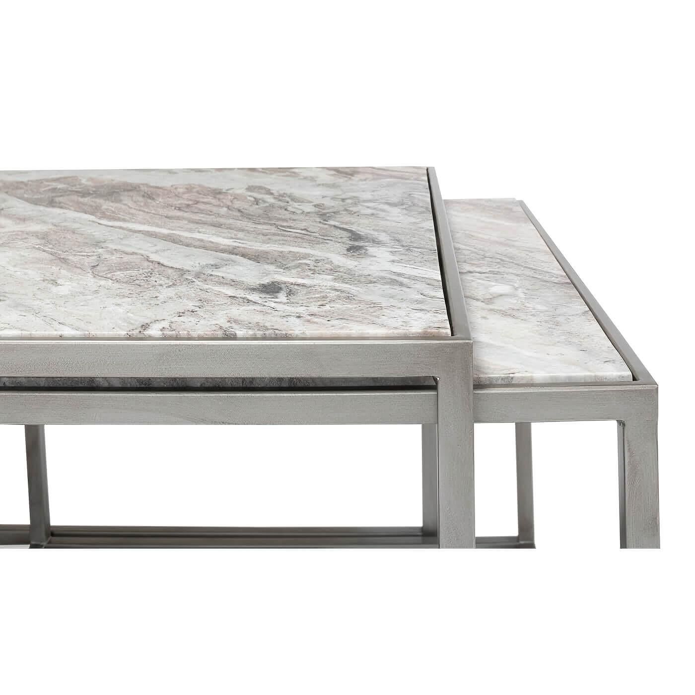 Modern Marble 3 Piece Coffee Table For Sale At 1Stdibs | 3 Piece Coffee ... pertaining to How a White Marble and Matte Gold Coffee Table Can Transform Your Living Space