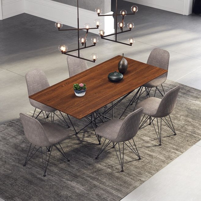 Modern Mid-Century Rectangular Extendable Dining Table Walnut Wood ... regarding Maximizing space with rectangular extendable dining tables in small homes