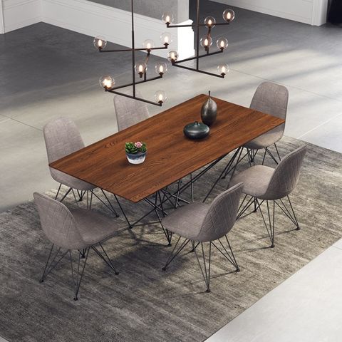 Modern Mid-Century Rectangular Extendable Dining Table Walnut Wood ... regarding Maximizing space with rectangular extendable dining tables in small homes