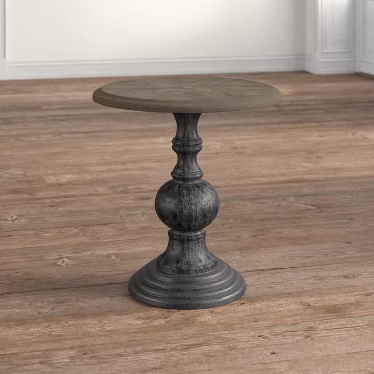 Modern Pedestal Accent Table | Homeideasusa pertaining to Remy Solid Wood And Iron Modern Pedestal Accent Tables (Set Of 2), White