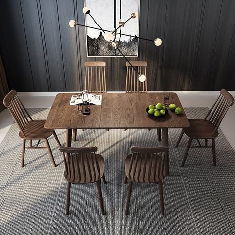 Modern Rectangular Extendable Dining Table Ash Wood Brown Dining Table ... with regard to Maximizing space with rectangular extendable dining tables in small homes