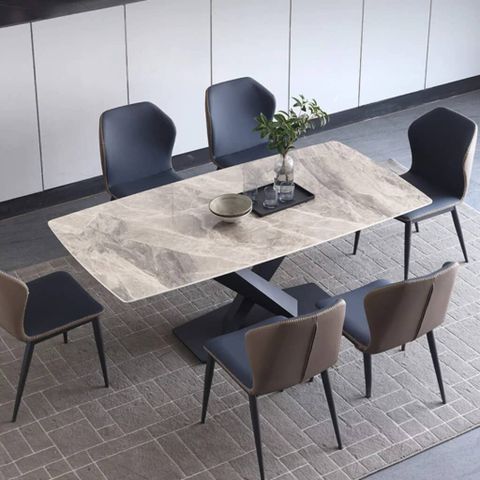 Modern Rectangular Extendable Dining Table With Marble Veneer Top - Oveee with regard to Maximizing space with rectangular extendable dining tables in small homes