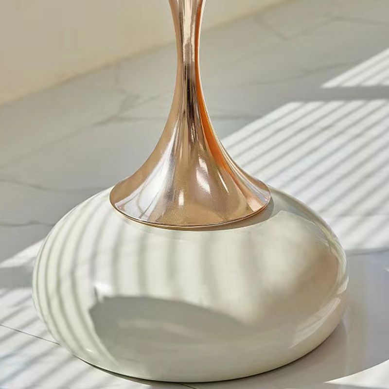 Modern Round Metal Top Side Table With Pedestal Base Elegant Decor ... pertaining to Beyond Aesthetics Exploring the Craftsmanship of GDF Studio Side Tables