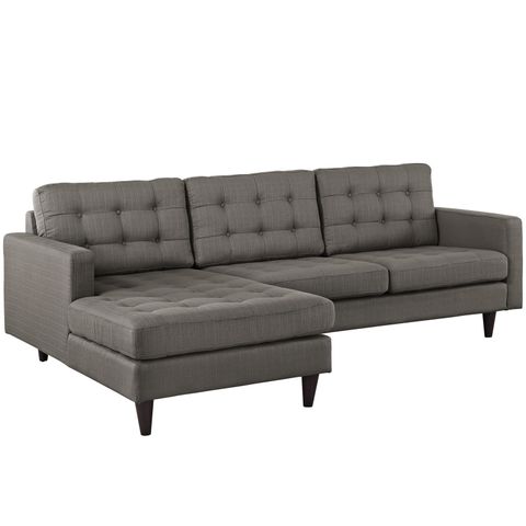 Modern Urban Contemporary Left-Arm Sectional Sofa, Grey Fabric - Walmart.com regarding Modern Contemporary Left-Arm Loveseat , Gray, Fabric