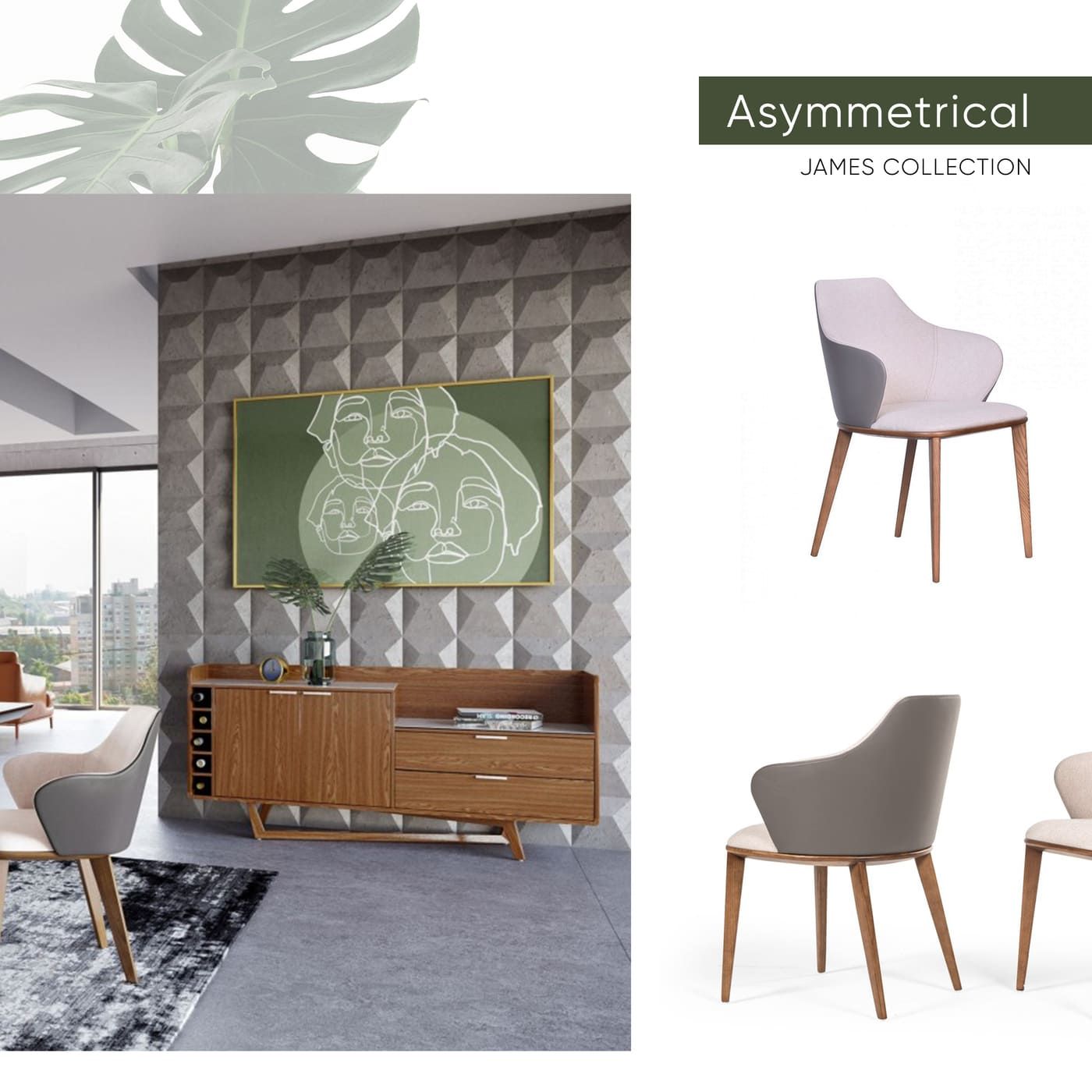 Modrest James - Contemporary Walnut &amp; White Dining Table for Elevate Your Dining Space With the Modrest James Contemporary Table