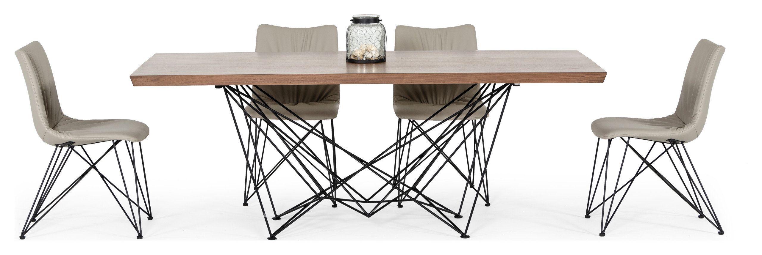 Modrest Naomi Modern Walnut Dining Table - Industrial - Dining Tables ... with Modrest Naomi Modern Walnut Dining Table