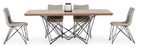 Modrest Naomi Modern Walnut Dining Table - Industrial - Dining Tables ... with Modrest Naomi Modern Walnut Dining Table