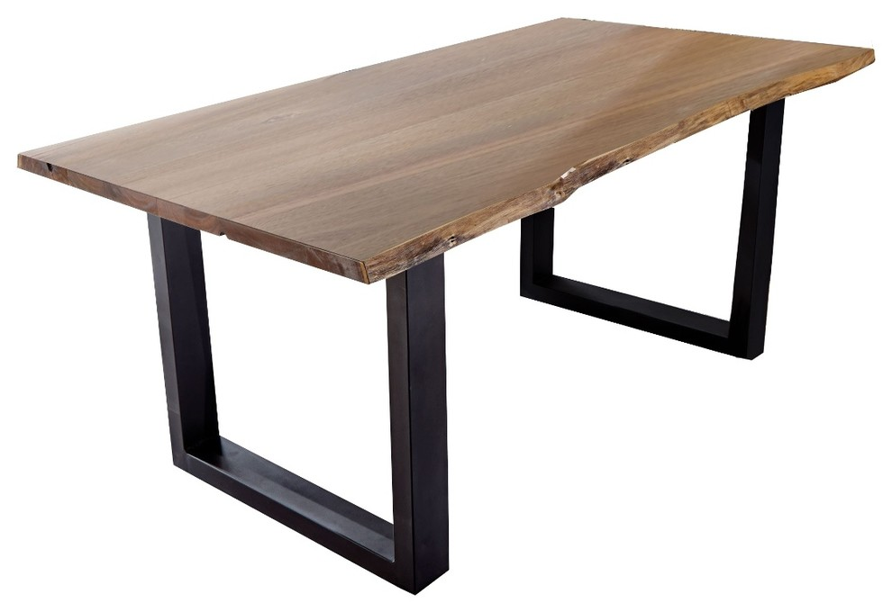 Modrest Taylor Modern Live Edge Wood Dining Table - Industrial - Dining ... within A Deep Dive into the Craftsmanship of the Modrest Taylor Dining Table