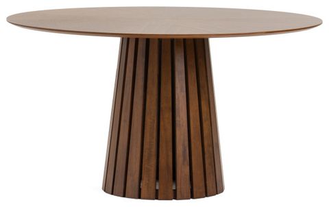 Modrest Weiss Mid-Century Modern Walnut Round Dining Table - Transitional - Dining Tables - By ... in A Closer Look at the Modrest Nancy Round Dining Table Design