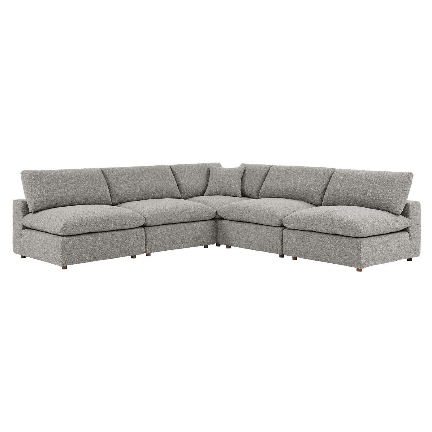 Modular Sectional Sofa Couch, Light Grey Gray, Fabric, Living Kitchen ... in The Modern Light Gray Fabric Sectional Mastering Your Living Space