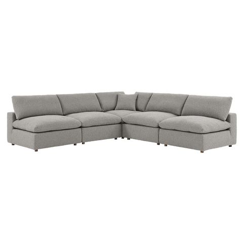 Modular Sectional Sofa Couch, Light Grey Gray, Fabric, Living Kitchen ... in The Modern Light Gray Fabric Sectional Mastering Your Living Space