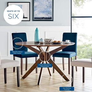 Modway Crossroads 63&quot; Oval Wood Dining Table &amp; Reviews | Wayfair with regard to Crossroads 63&quot; Oval Wood Dining Table - Oak