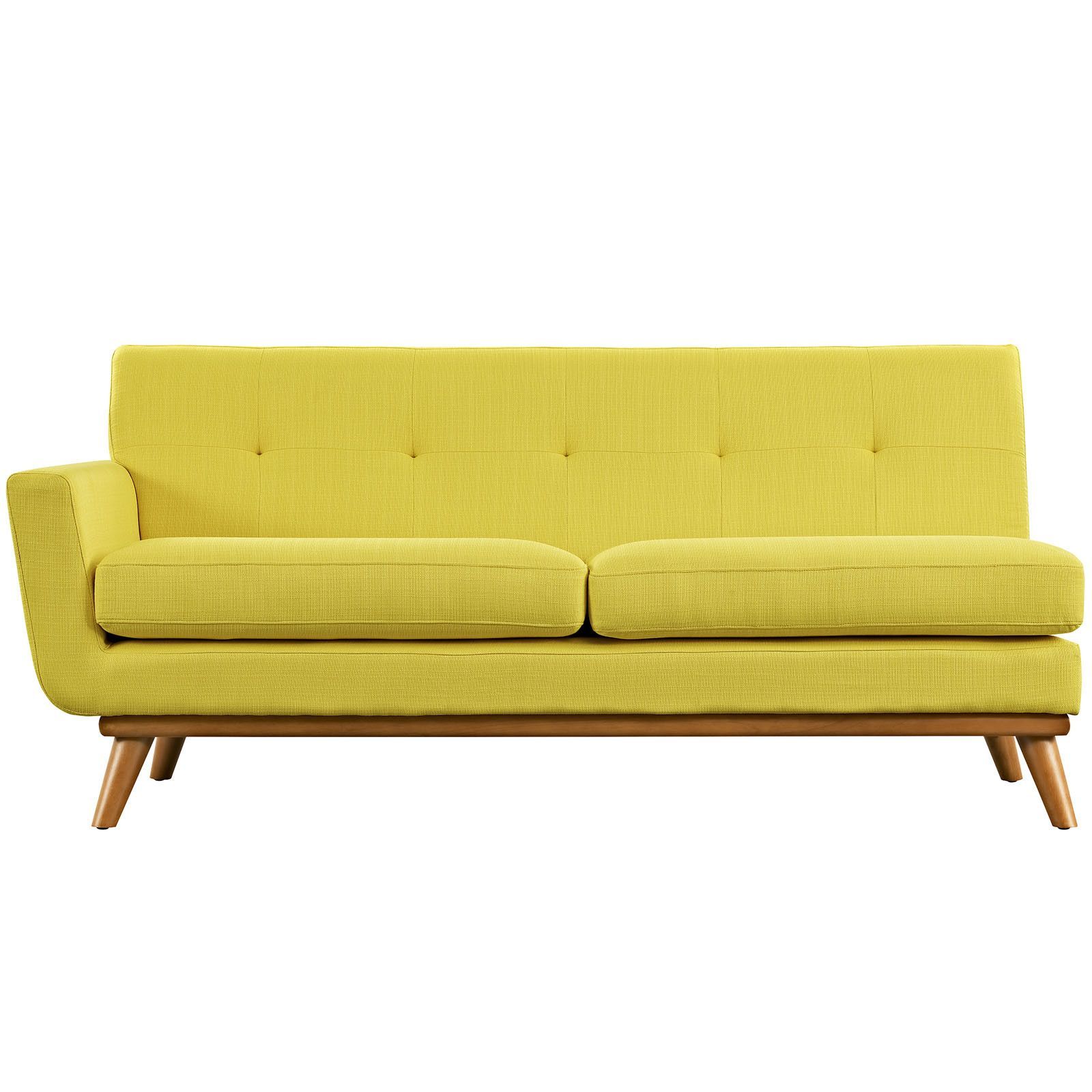 Modway Engage Left-Arm Loveseat | Luxury Sofa Modern, Loveseat, Upholstered Fabric regarding Modern Contemporary Left-Arm Loveseat , Gray, Fabric