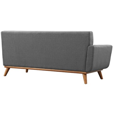 Modway Engage Mid-Century Modern Upholstered Fabric Left-Arm Loveseat ... regarding Modern Contemporary Left-Arm Loveseat , Gray, Fabric