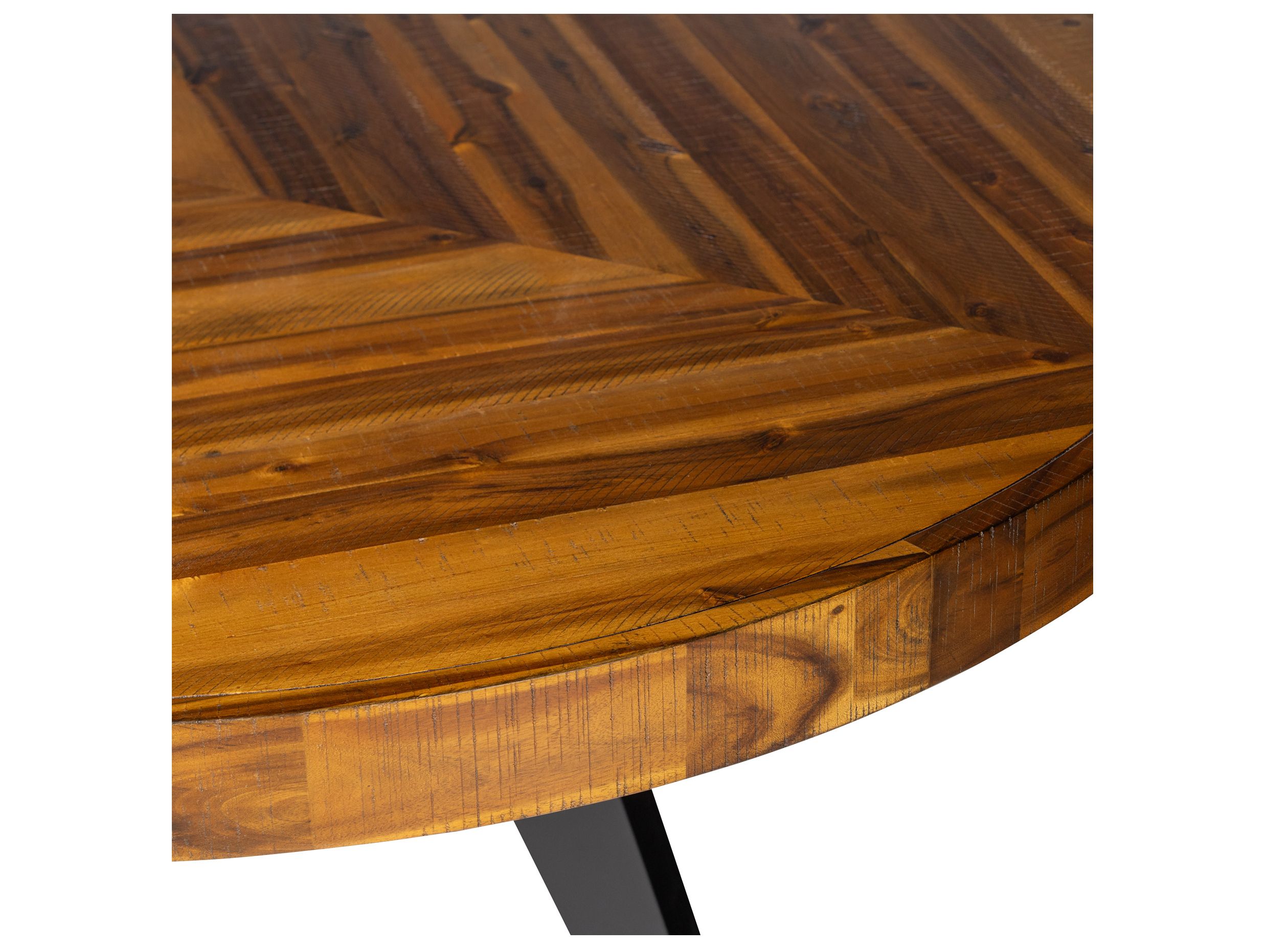 Moe's Home Parq Round Wood Amber Dining Table | Metl102914 in A Closer Look at the Parq 60in Round Dining Table in Captivating Amber