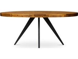 Moe's Home Parq Round Wood Amber Dining Table | Metl102914 in Styling Your Space with a Parq Round Dining Table