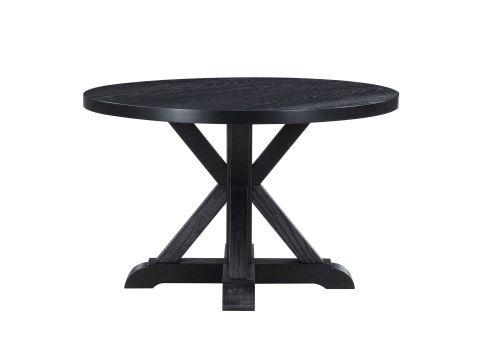 Molly 48-Inch Round Dining Table, Black regarding Holly Dining Table, Black, 48" Diameter