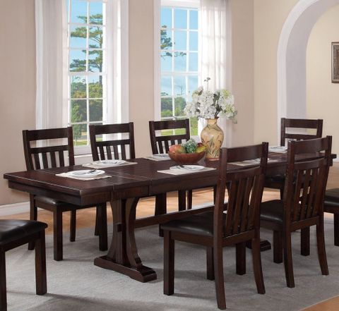 Montana Brown Wood Dining Table | Brown Wood Dining Table, Dining Table, Wood Dining Table in Stefan Dining Table - Brown