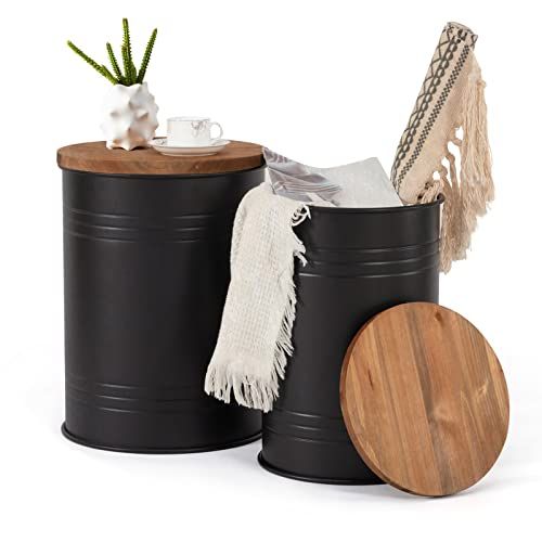 My Favorite Rustic Side Tables For A Cozy Living Room | R/Homedecor intended for Crafting Your Industrial Grid End Table With Lid Handles Set of 2 Galvanized Gray Brown