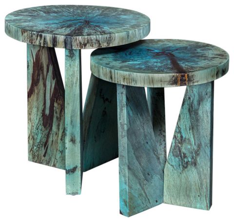Nadette Natural Nesting Tables - Farmhouse - Coffee Table Sets - By ... pertaining to Maximizing Your Space with the Uttermost Nadette Blue Nesting Tables S/2