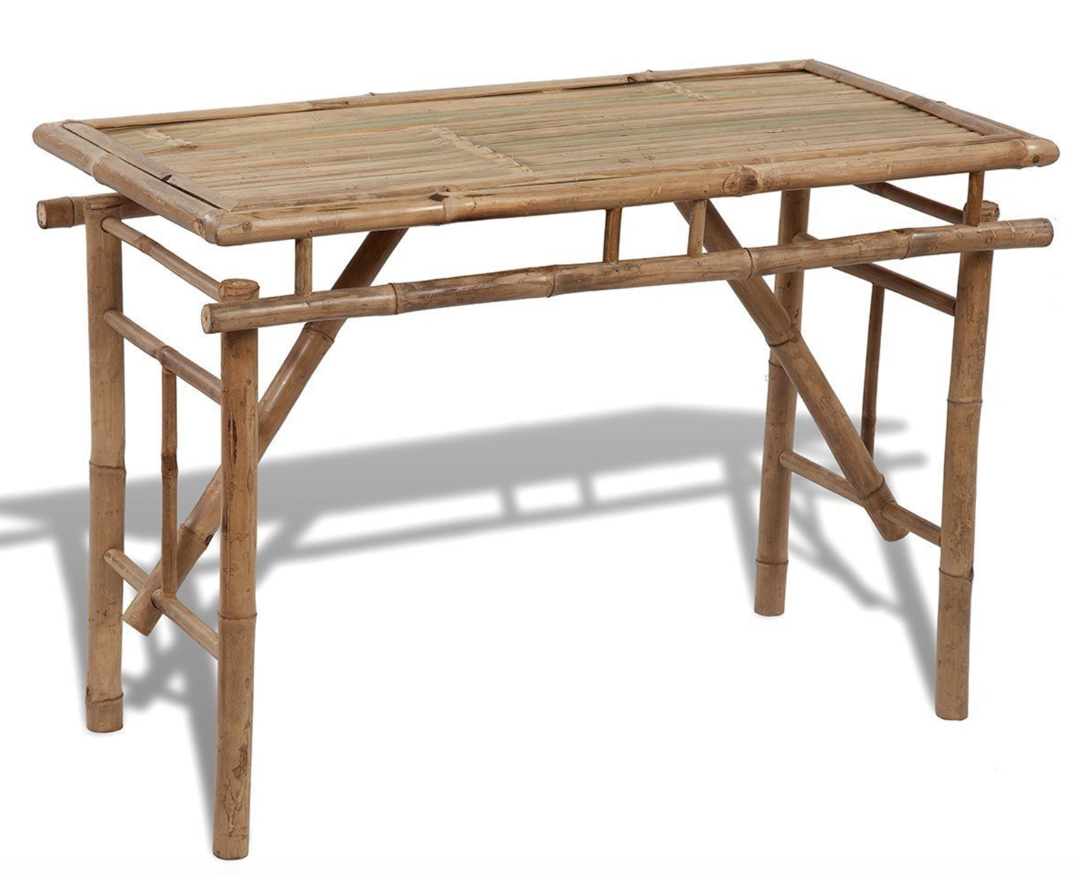 Natural Bamboo Table - Frank And Joy within Handmade Bamboo Table With Rod, Natural