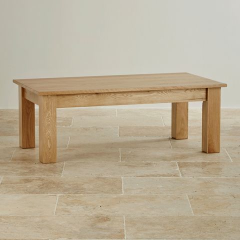 Natural Solid Oak Minimalist Coffee Table By Oak Furniture Land regarding The Craftsmanship Behind Your Natural Oak Coffee Table