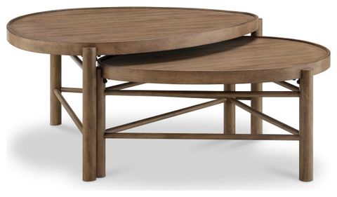 Nesting Cocktail Table - Transitional - Coffee Table Sets - By Magnussen Home | Houzz pertaining to The Secret to a Clutter-Free Living Room Nesting Cocktail Table Solutions